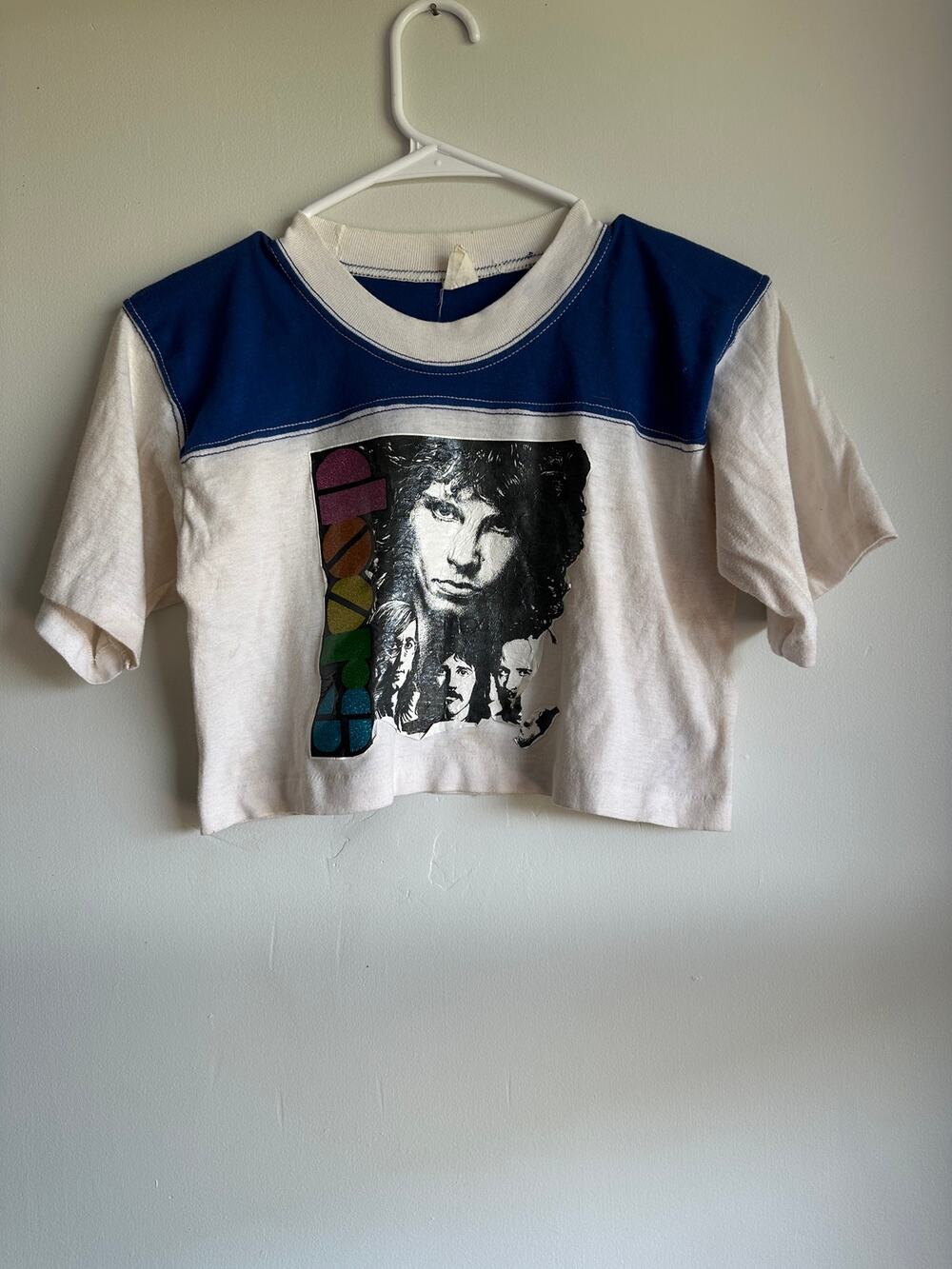 Vintage 80s The Doors Youth Large Shirt Single Stitch Glitter Puff Ink Kids